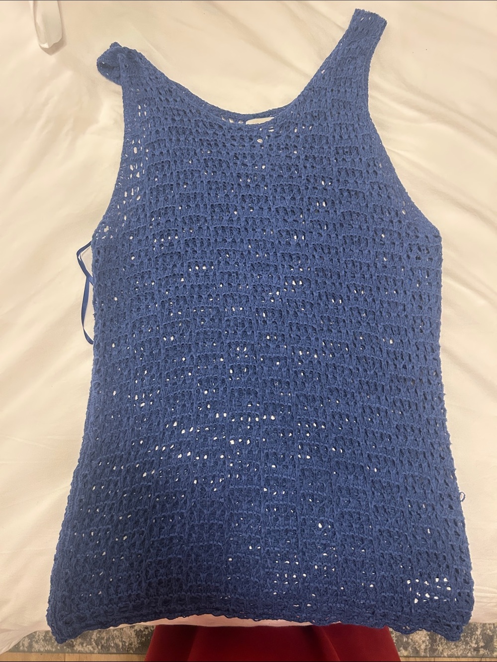 Rhythm. Blue Crochet Swim Cover Up